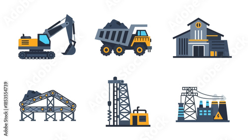 Construction Machinery: An image of multiple construction vehicles, showcasing heavy machinery and equipment