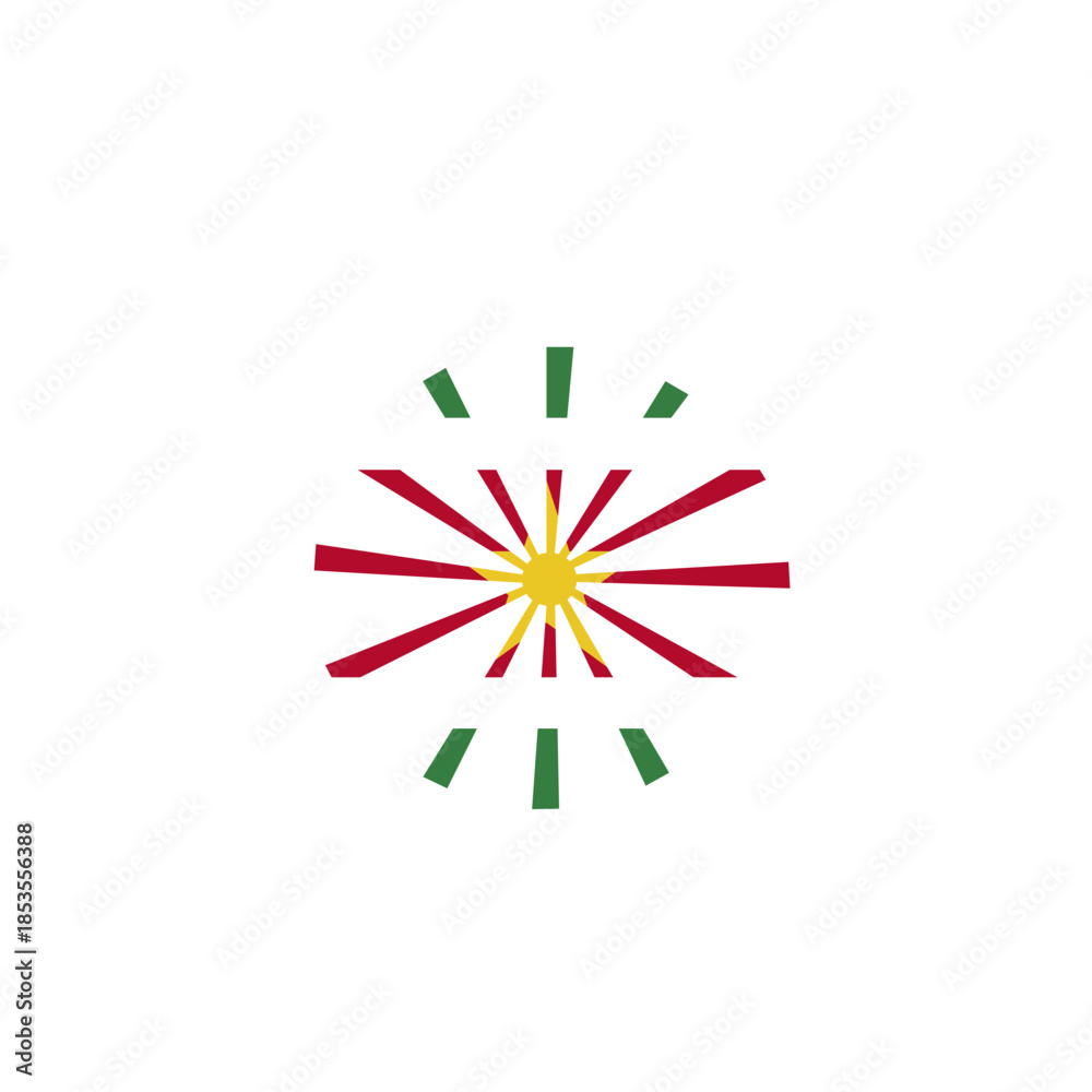 Obraz premium Suriname Flag Firework In Icon