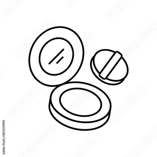 Compact Powder icon clean and modern vector illustration