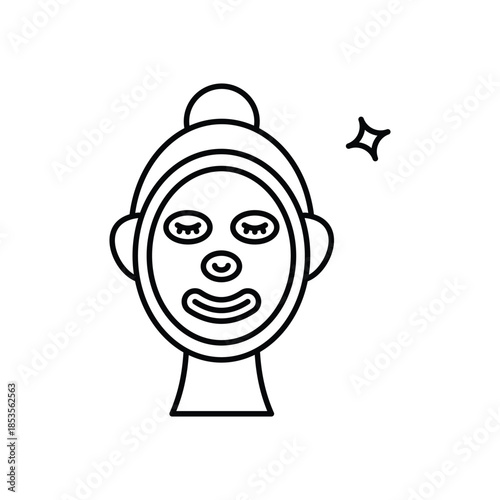 Face Mask icon clean and modern vector illustration