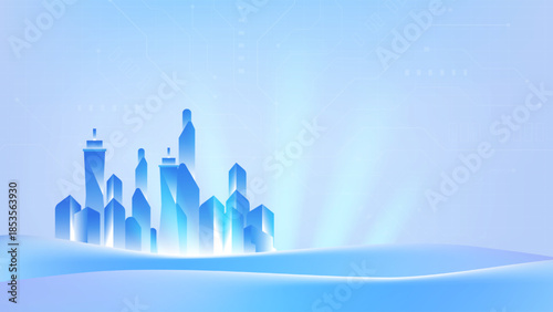 Smart City Technology Background Illustration