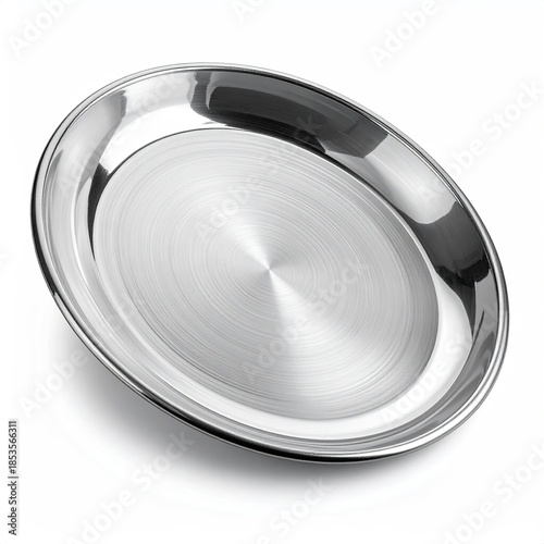 Round, stainless steel plate,  smooth surface