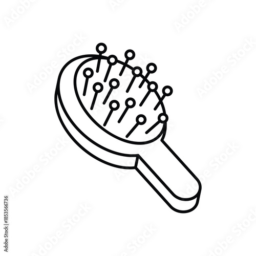 Hair Brush icon clean and modern vector illustration