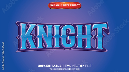 3d text effect knight theme