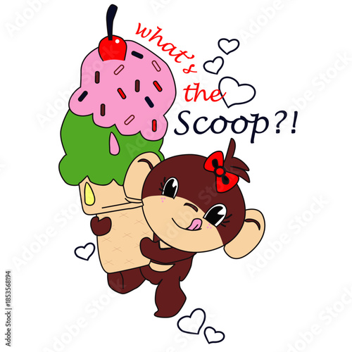 ice cream with money eat print print vector  