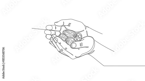 Delicate Hands Cupping Small Frog