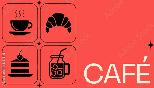 Healthy Balanced Food Icon Set for Modern Restaurant Branding and Menu Layouts