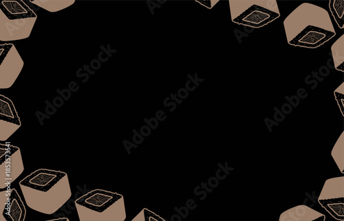 Seamless Maki Roll Vector Pattern for Fabric Print