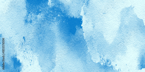 A calming abstract watercolor background featuring varying shades of blue creating a soft and fluid texture