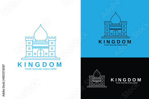 mosque castle buillding kingdom islamic line art