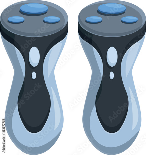 Futuristic vr controllers enhancing gaming experience, offering intuitive control and precise interaction in virtual worlds