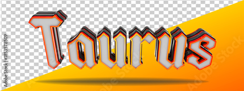 graphic zodiac taurus 3d render isolated