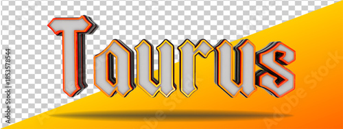 element zodiac taurus 3d render isolated