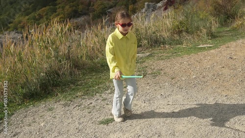 Juggling Acrobatics Outdoors Teenager Performing Clubs Vertical video