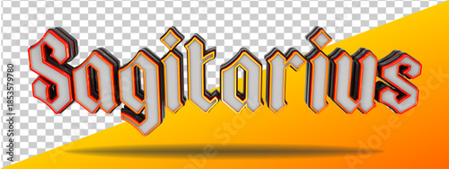 graphic zodiac sagitarius 3d render isolated