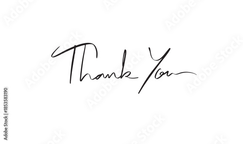 Thank you text font calligraphy hand written lettering script black color object icon thank you gratitude appreciation communication greeting card celebration message note thank you acknowledgment 