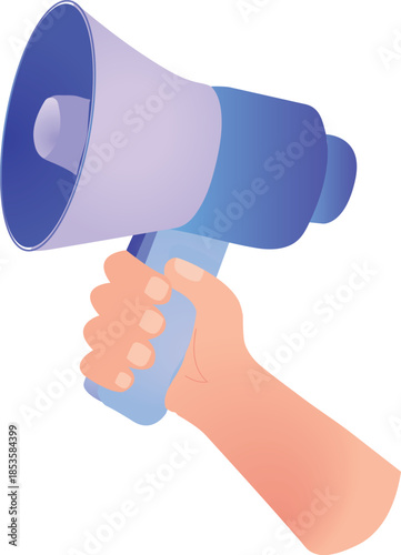 Hand Holding Megaphone for Marketing Promotion