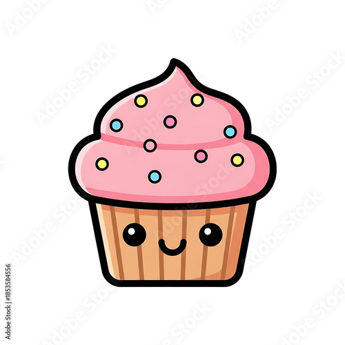 Cute Pink Cupcake. (2)