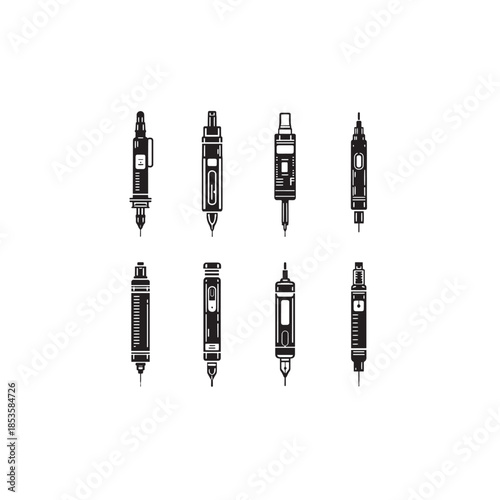 Insulin Pen icon line art diabetes management tool 