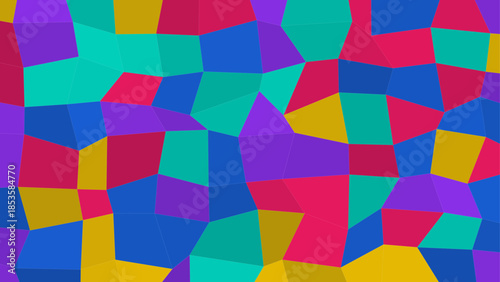 Modern Abstract Crystal Glass Background with Vibrant Geometric Polygon Shards