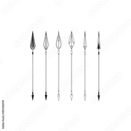 Javelin icon line art fast design