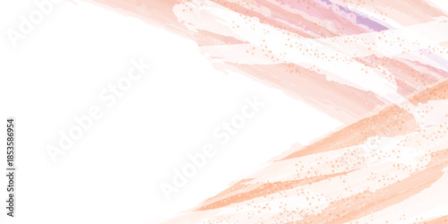 Elegant peach nude watercolor brush sweep forming minimal abstract background for modern branding