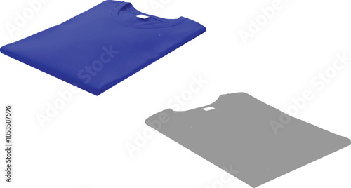 T-shirt vector illustration of blank paper price tag icon, isolated with a 3D sticker curl design and business label elements