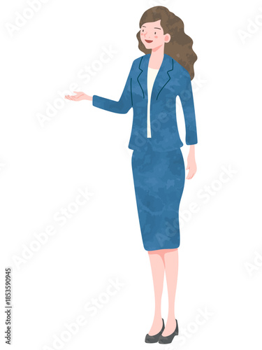 Woman guiding and explaining