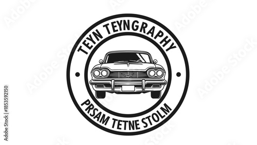 Vintage Car Emblem Logo Design for Automotive Enthusiasts.