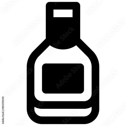 Alcohol. Outlined stroke vector icon with black-filled details.