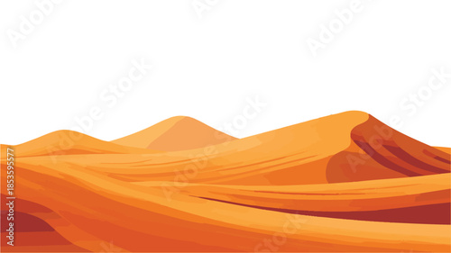 Desert landscape, dunes under clear sky