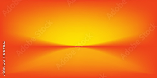 Yellow and Orange empty room studio gradient used for background design and display your product.eps.10