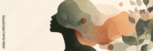 Abstract silhouette representing a journey of self-discovery and inner peace.