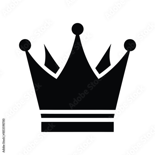 Crown Silhouette Icon Vector Illustration