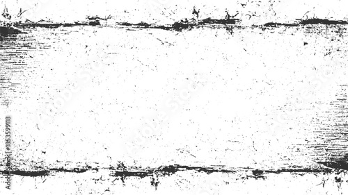 Black and white textured horizontal stripe background with distressed effect and scattered dots grunge
