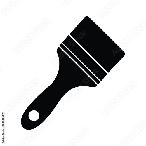Paint Brush Silhouette Icon Vector Illustration