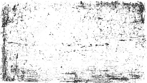 Black ink splatters and scratches on white background textured overlay grunge