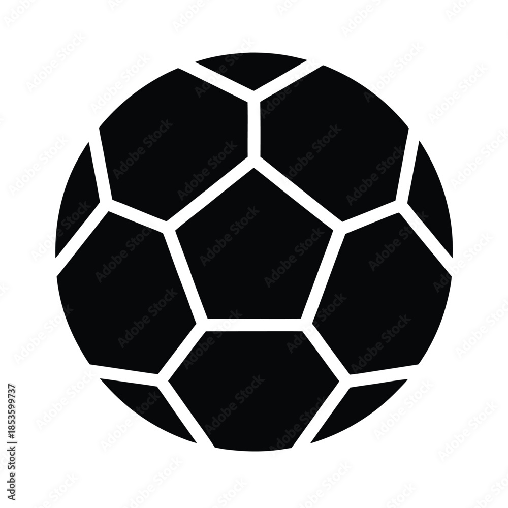 Fototapeta premium Soccer Ball Geometric Icon Vector Illustration