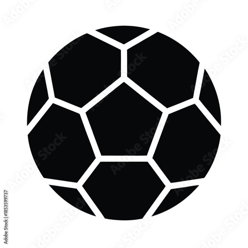 Soccer Ball Geometric Icon Vector Illustration