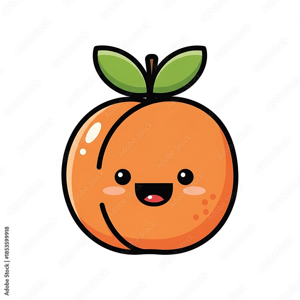 Fototapeta premium Cute Peach Illustration. (4)