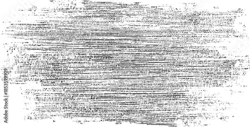 Black horizontal distressed grunge texture on white background