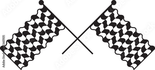racing flag and checkered flag vector file 