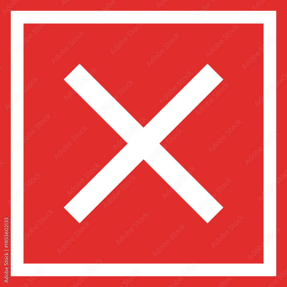 Obraz premium White cross on red background