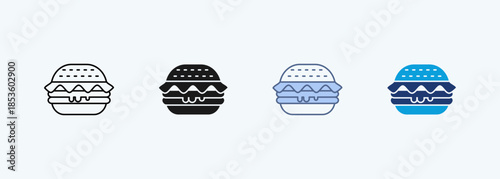burger multiple style iconcollection