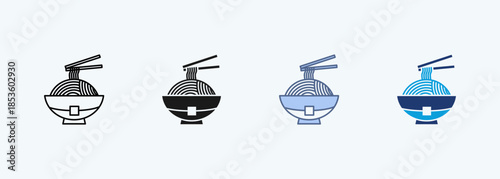 noodles multiple style iconcollection