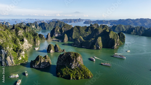 Aerial view of Ha Long Bay