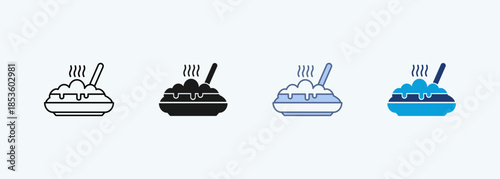 Mashed potatoes multiple style iconcollection
