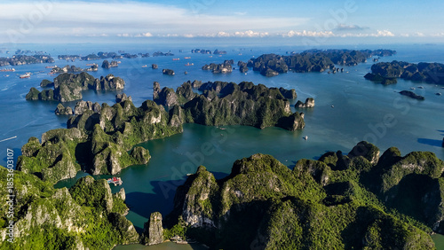 Aerial view of Ha Long Bay
