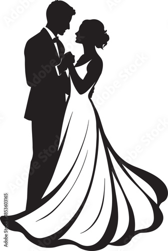 Silhouette of a dancing couple