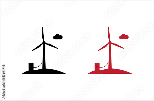 Wind turbines generating clean renewable energy